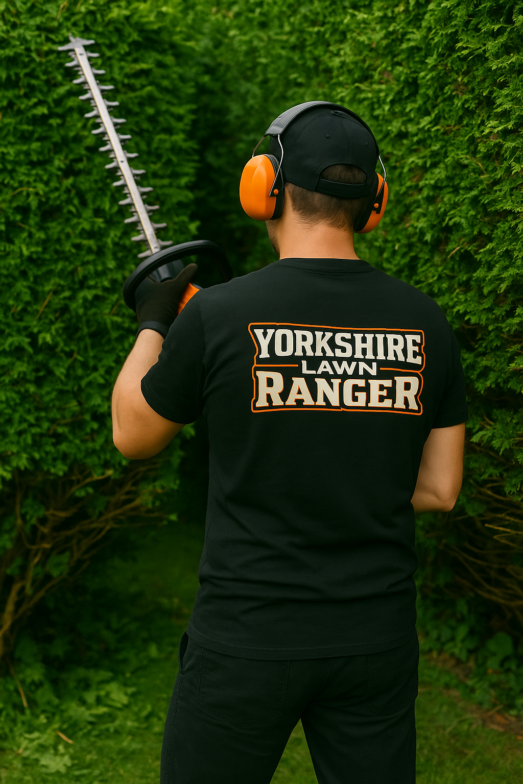 Strimming hedge